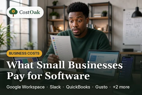 What Small Businesses Pay for Software: Google Workspace, Slack, QuickBooks, Gusto, HubSpot, 1Password
